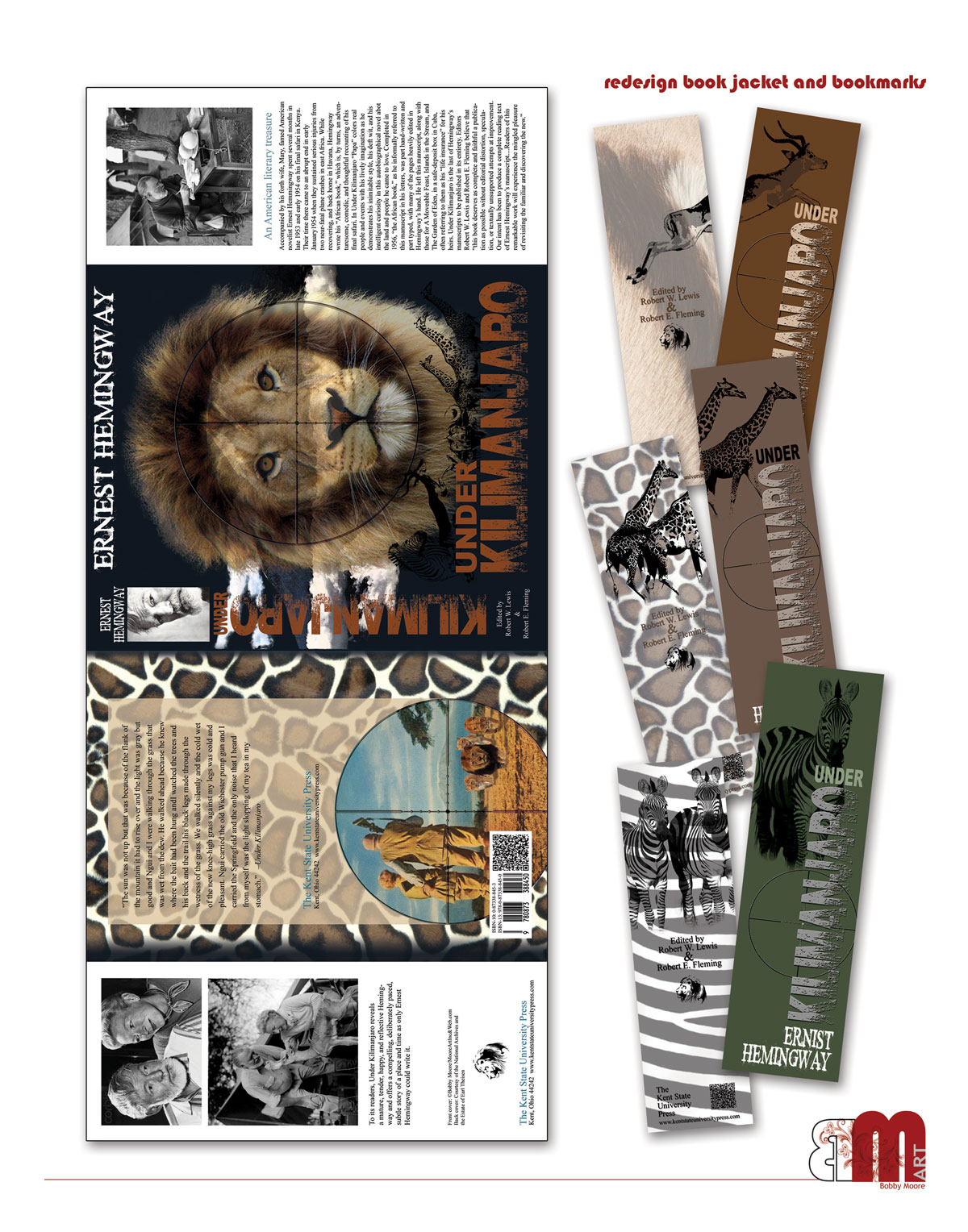 Sample book jacket re-do with bookmarks